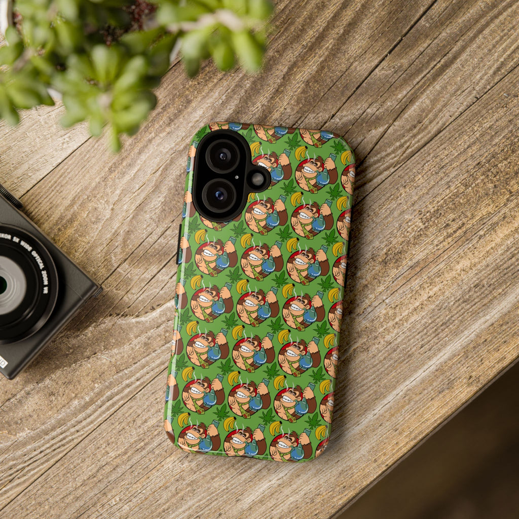 Donkey-Bong Pattern Tough Phone Case — Retro Gamer iPhone Case