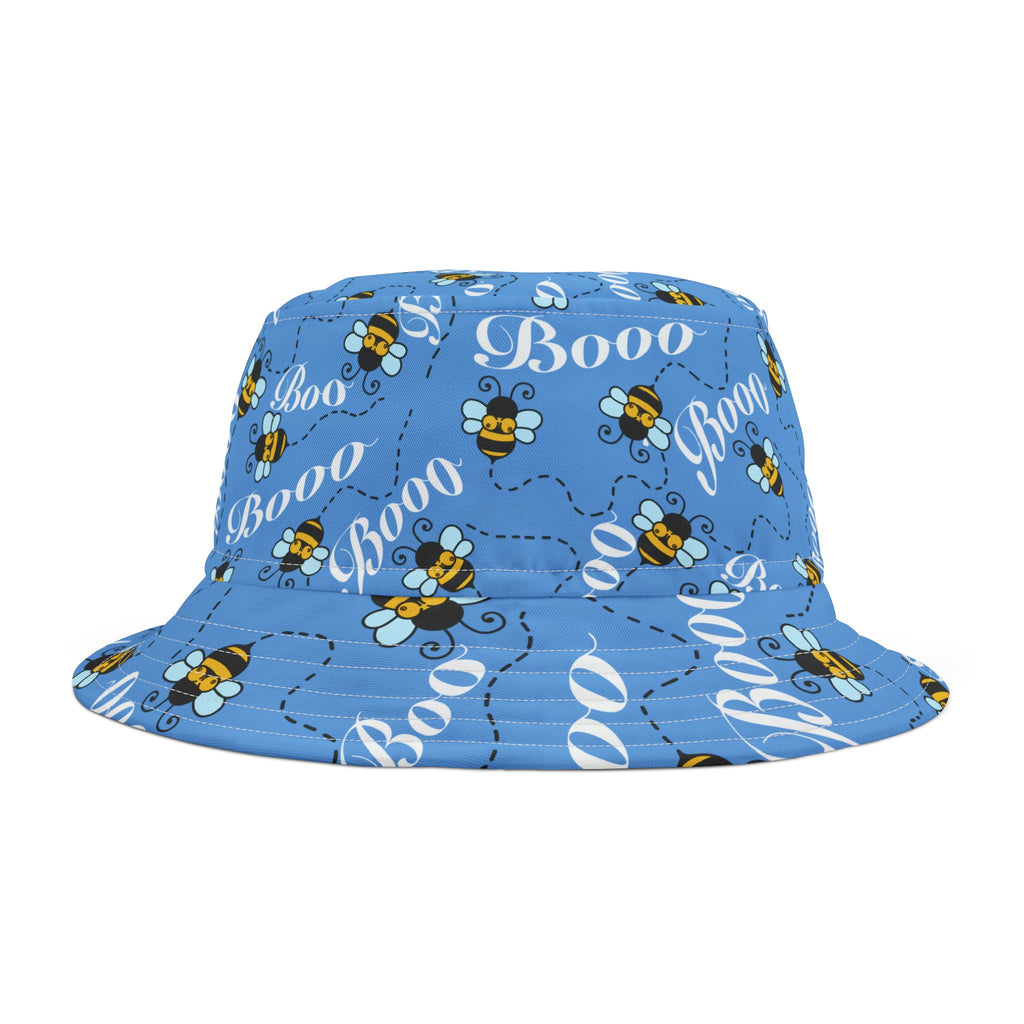 Boo Bee Bucket Hat — Playful Halloween Bee Print Bucket Hat