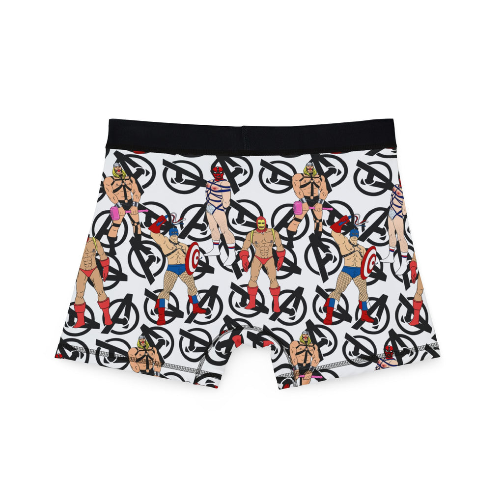 ASS HEROS Boxers — Retro Superhero Pattern All-Over-Print Men's Boxer Briefs