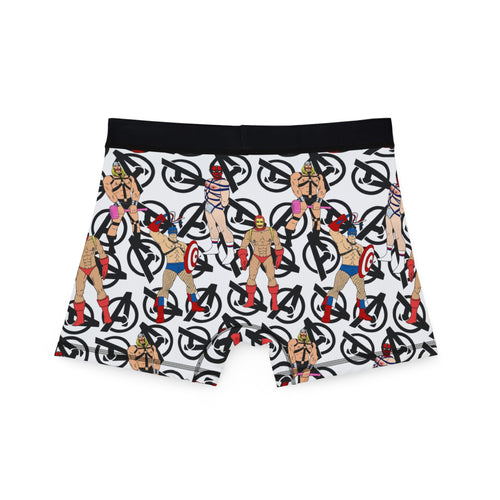 ASS HEROS Boxers — Retro Superhero Pattern All-Over-Print Men's Boxer Briefs
