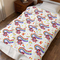 Plush Blanket —Velveteen Throw pride love nuggets