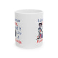 Ceramic Mug — Funny Gothic Pin-Up Mug with 'I Don't Watch Porn, I Read It Like A F***ing Lady' Quote