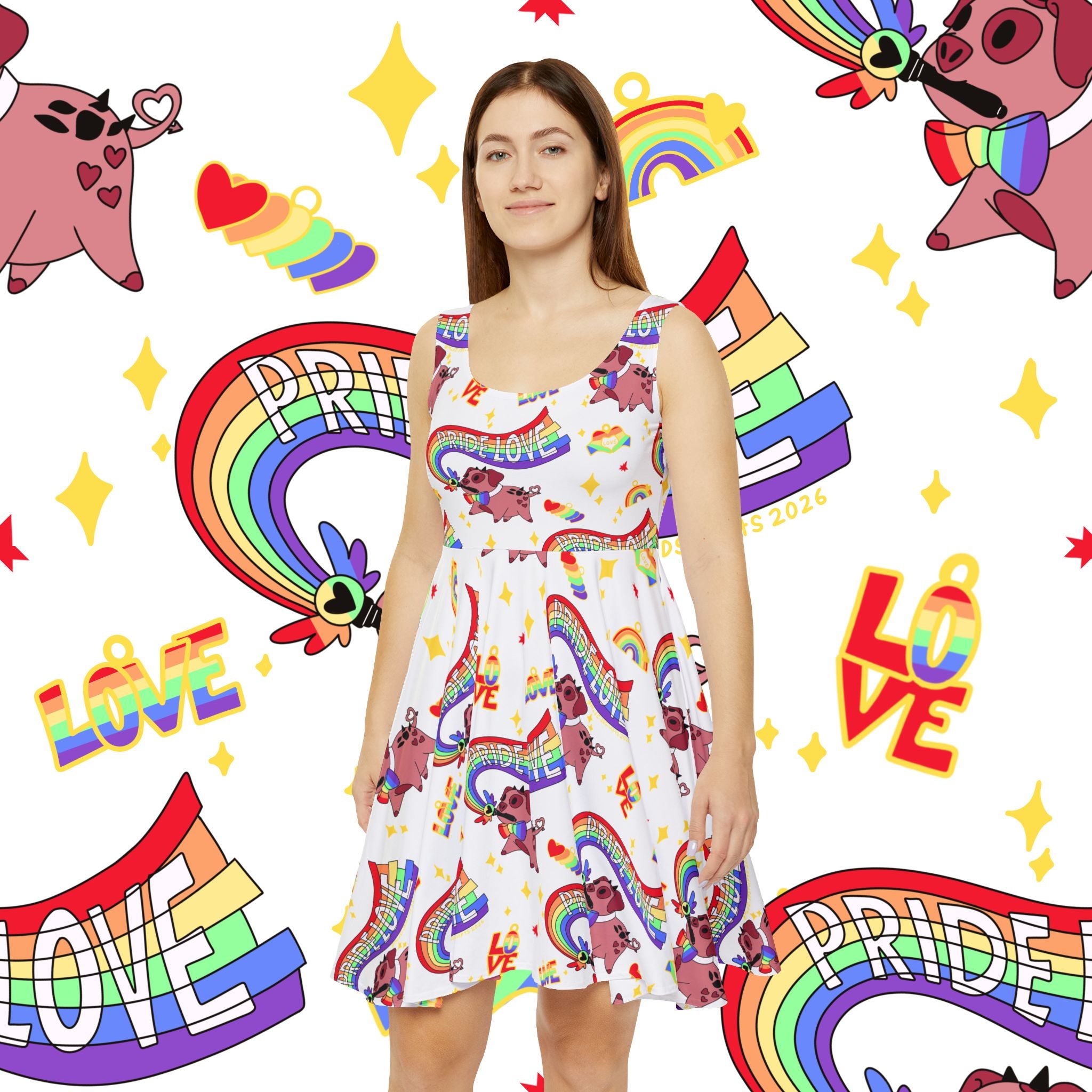Dress - Rainbow Pride 'Love' All-Over Print