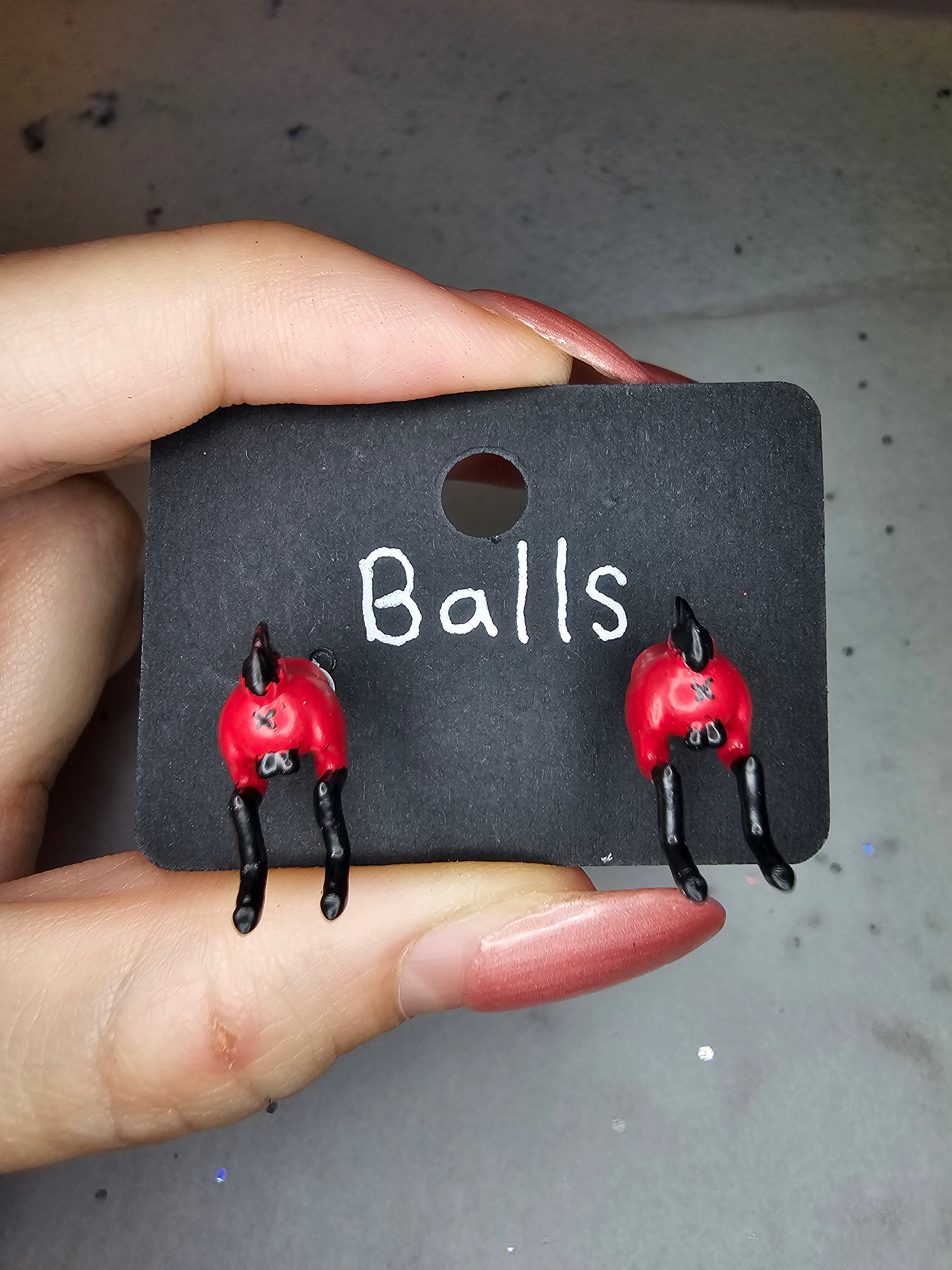 Alastor deer earrings with BALLS