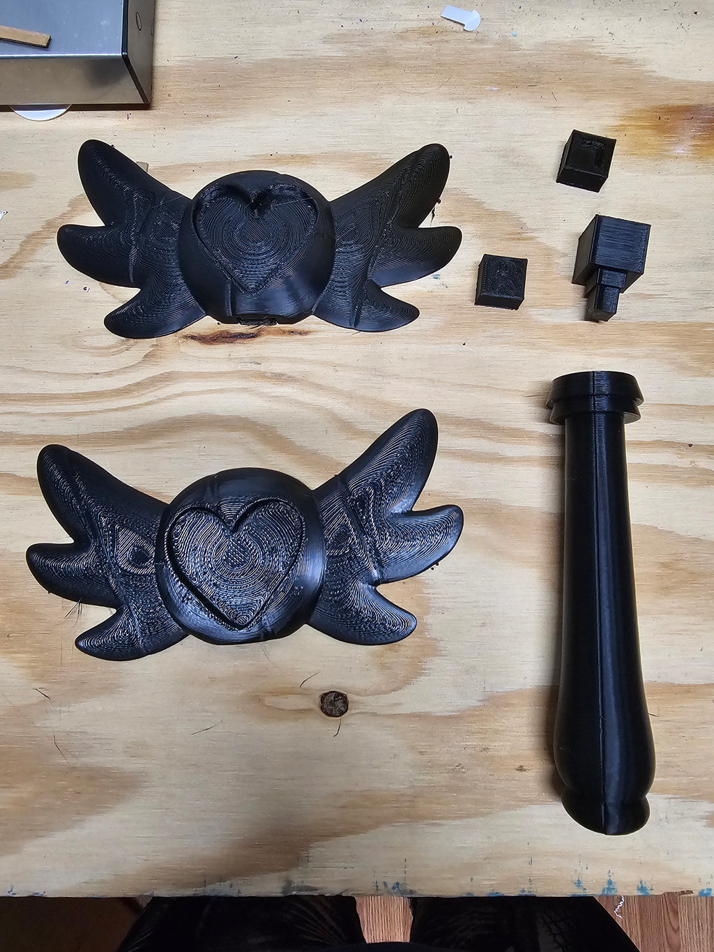 Hazbin pride wands, unpainted, sanded!