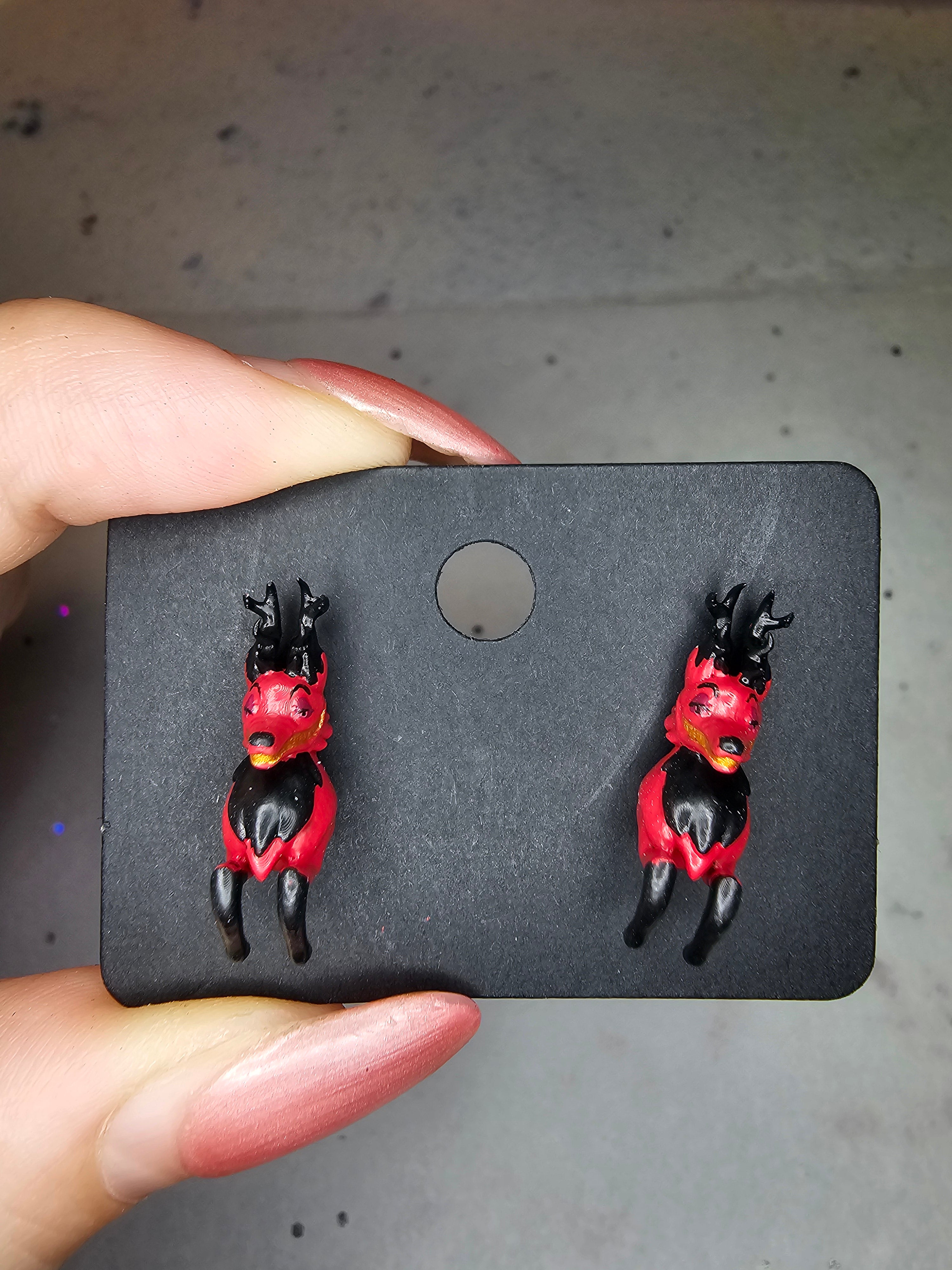 Alastor deer earrings with BALLS