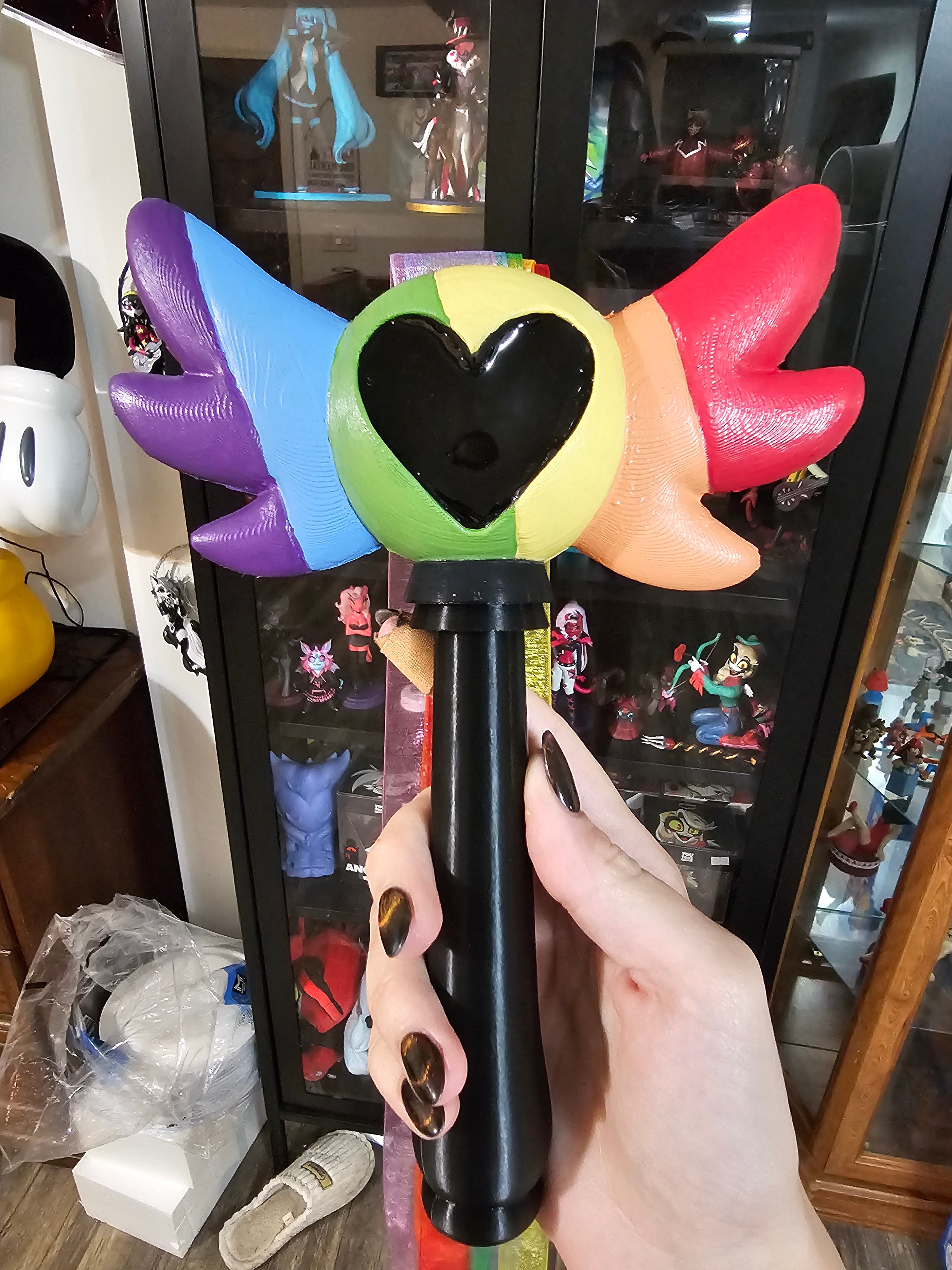 Hazbin hotel pride wands, rainbow ribbon. (Cat not included) 🤭