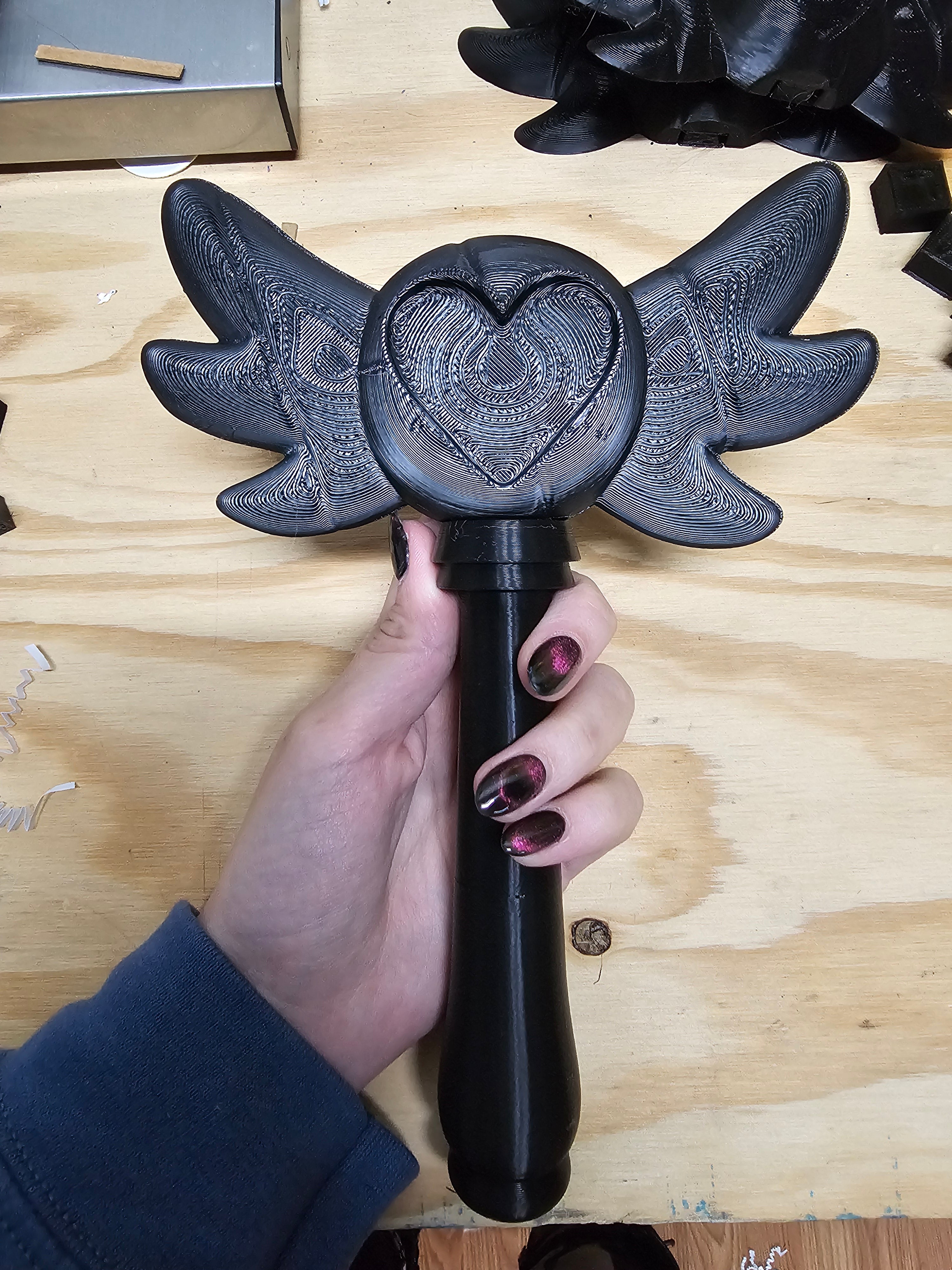 Hazbin pride wands, unpainted, sanded!