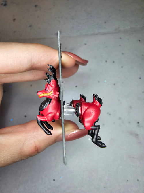 Alastor deer earrings with BALLS